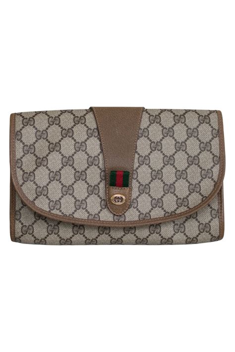 gucci monogram clutch red leather|gucci clutch suede.